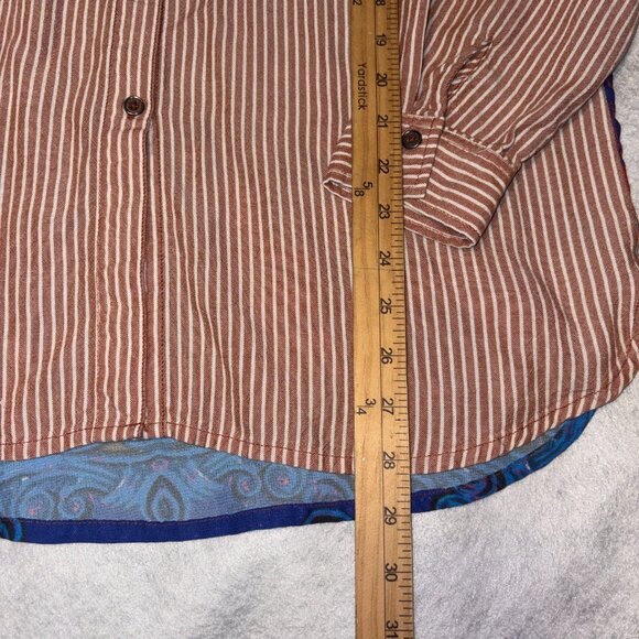 John Mark Button Up Shirt Women’s Small Mixed Print Boho Floral Paisley Tunic - Picture 5 of 7